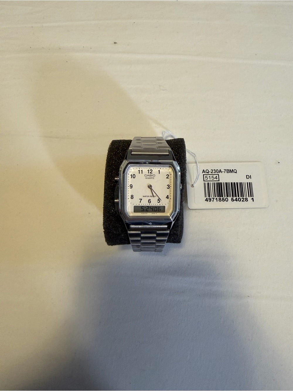Casio Vintage AQ230 watch (white, number dial)